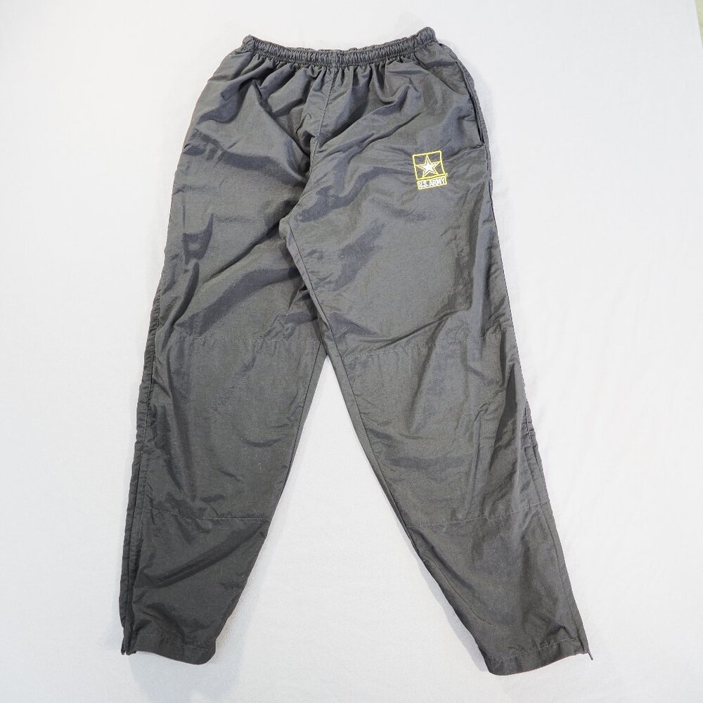 JWOD Skilcraft US Army Joggers S/M Black 26x30 Pants Double Knee Windbreaker